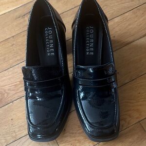 Journee Collection Black Patent Heels